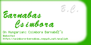 barnabas csimbora business card